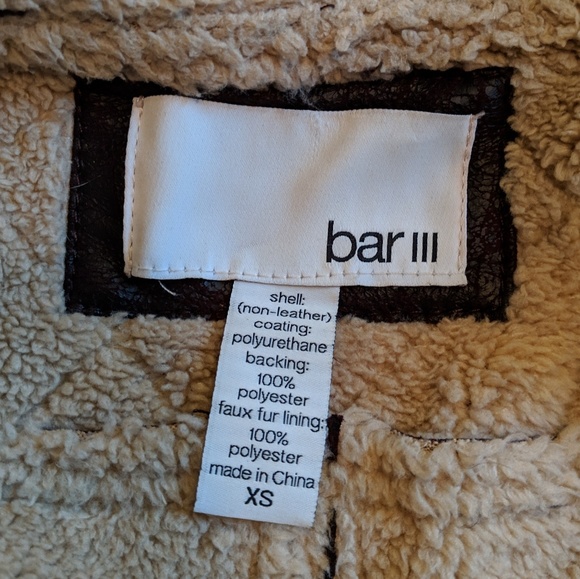 Bar III Shearling Fuzzy Furry Vest - Picture 7 of 7